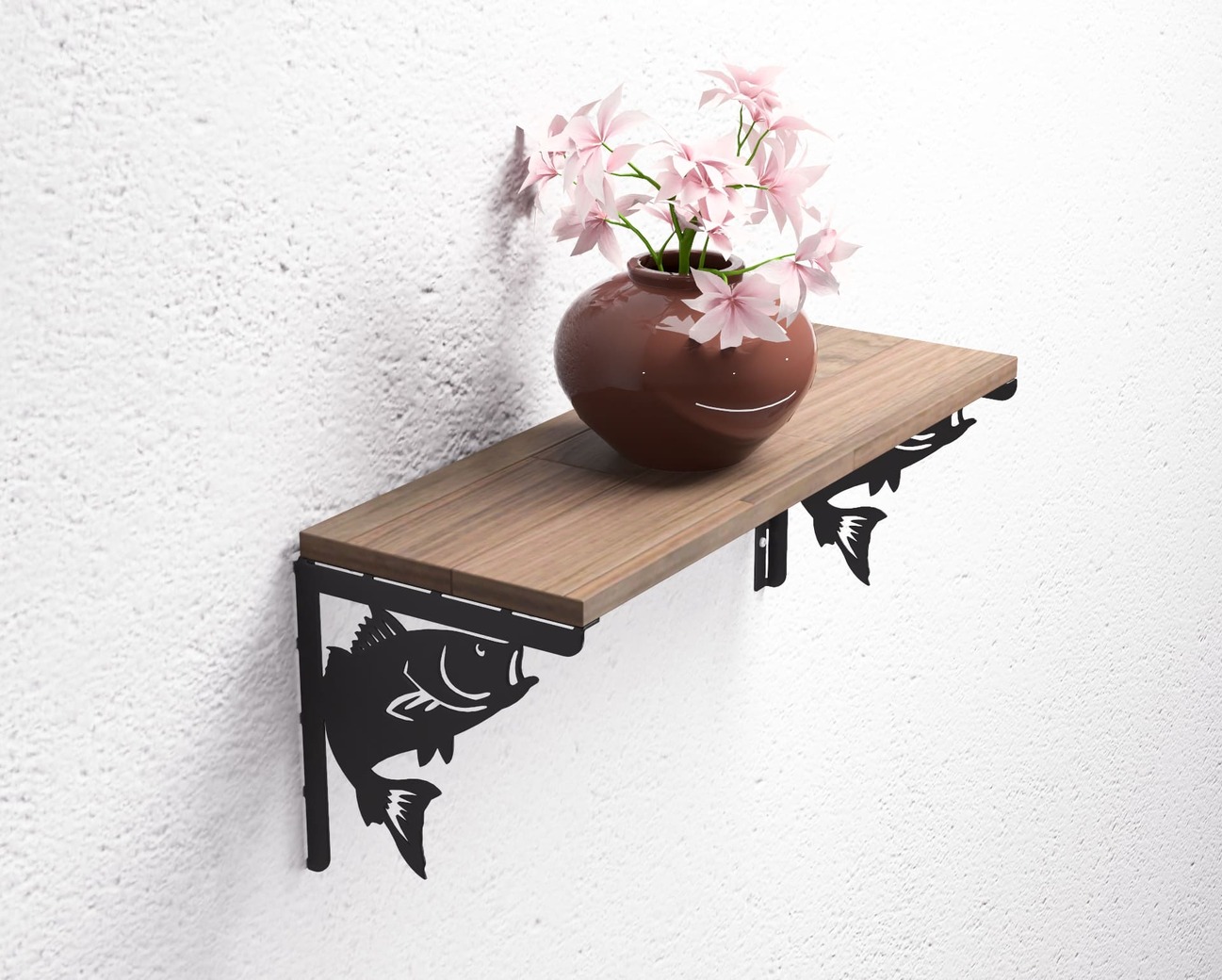 Redfish Shelf Bracket. DXF, SVG files for plasma, laser cutting. Shelf Support. Фото 6
