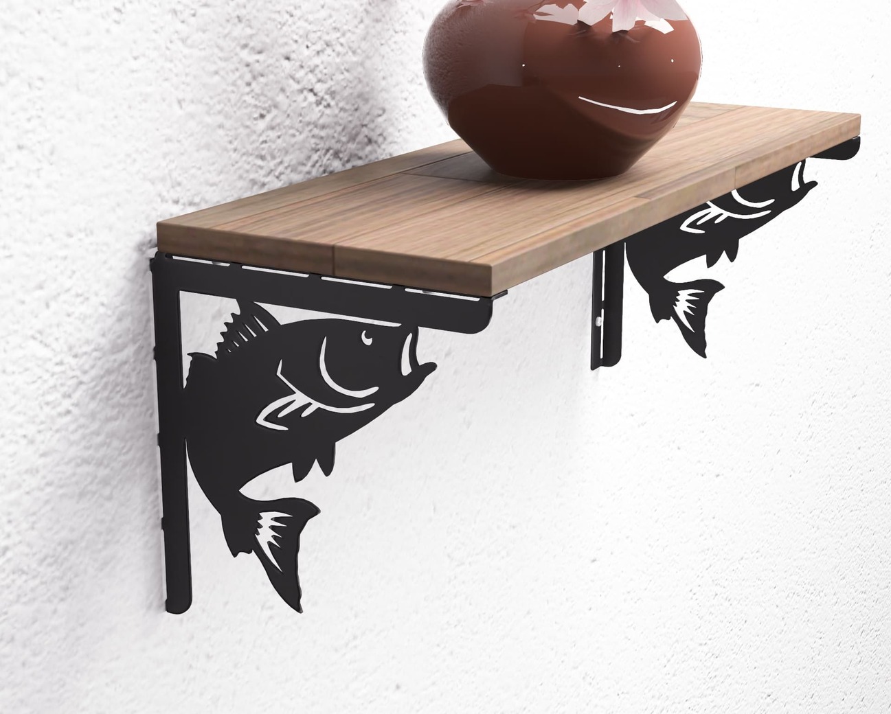 Redfish Shelf Bracket. DXF, SVG files for plasma, laser cutting. Shelf Support. Фото 7