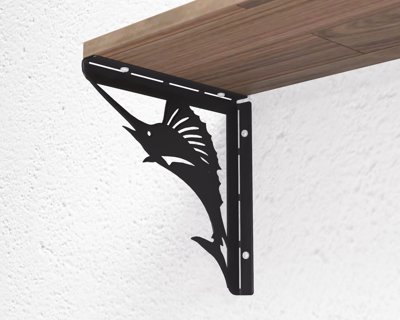 Suporte para prateleira Peixe-Veleiro. Arquivos DXF e SVG para corte e plasma a laser. Cantoneira para prateleira. Фото 10