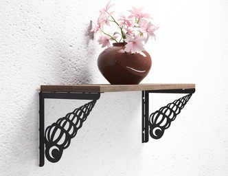 Wentletrap Shell Shelf Bracket. DXF, SVG files for plasma, laser cutting. Shelf Support