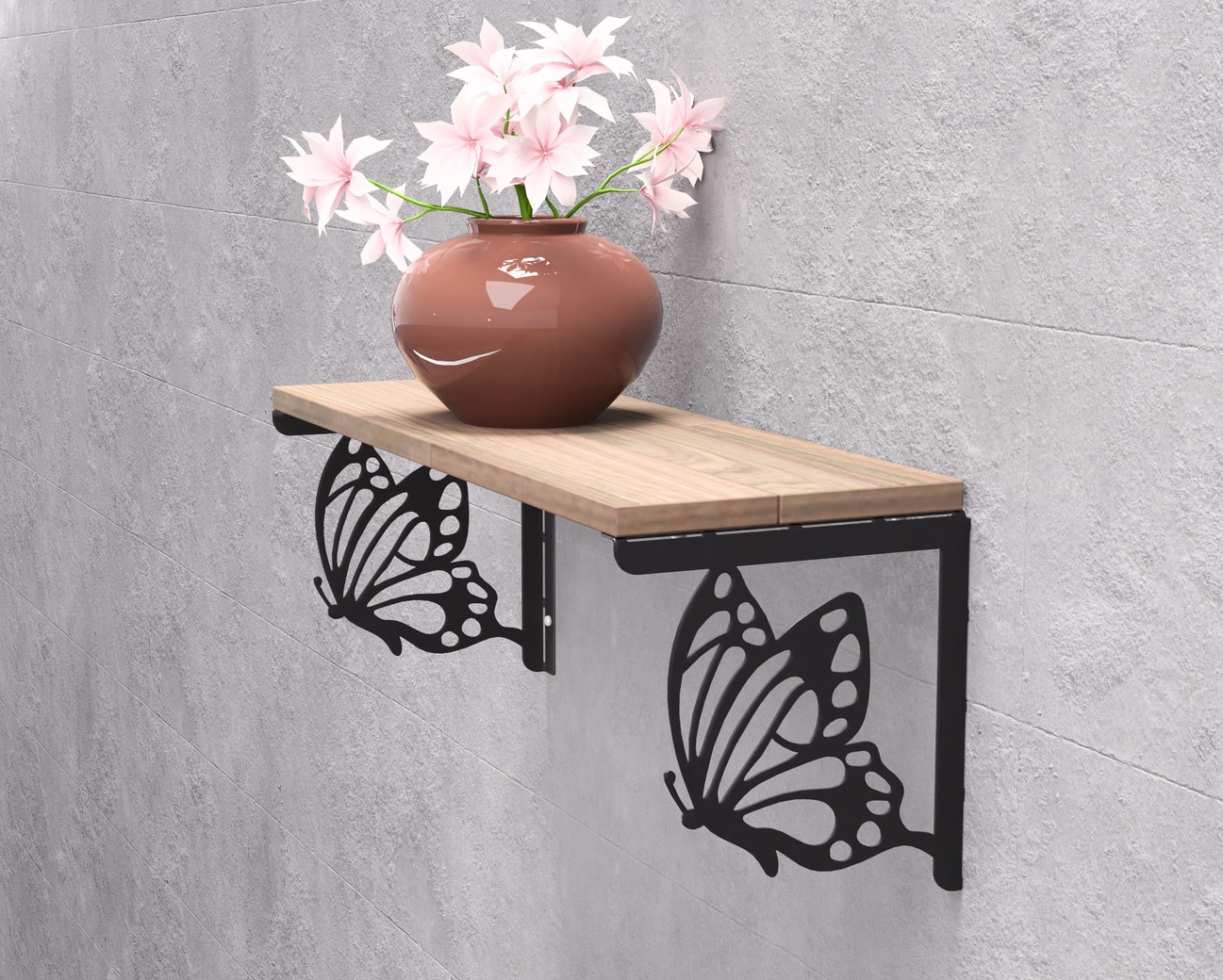 Monarch Butterfly Shelf Bracket. DXF, SVG files for plasma, laser cutting. Shelving Bracket. Фото 3