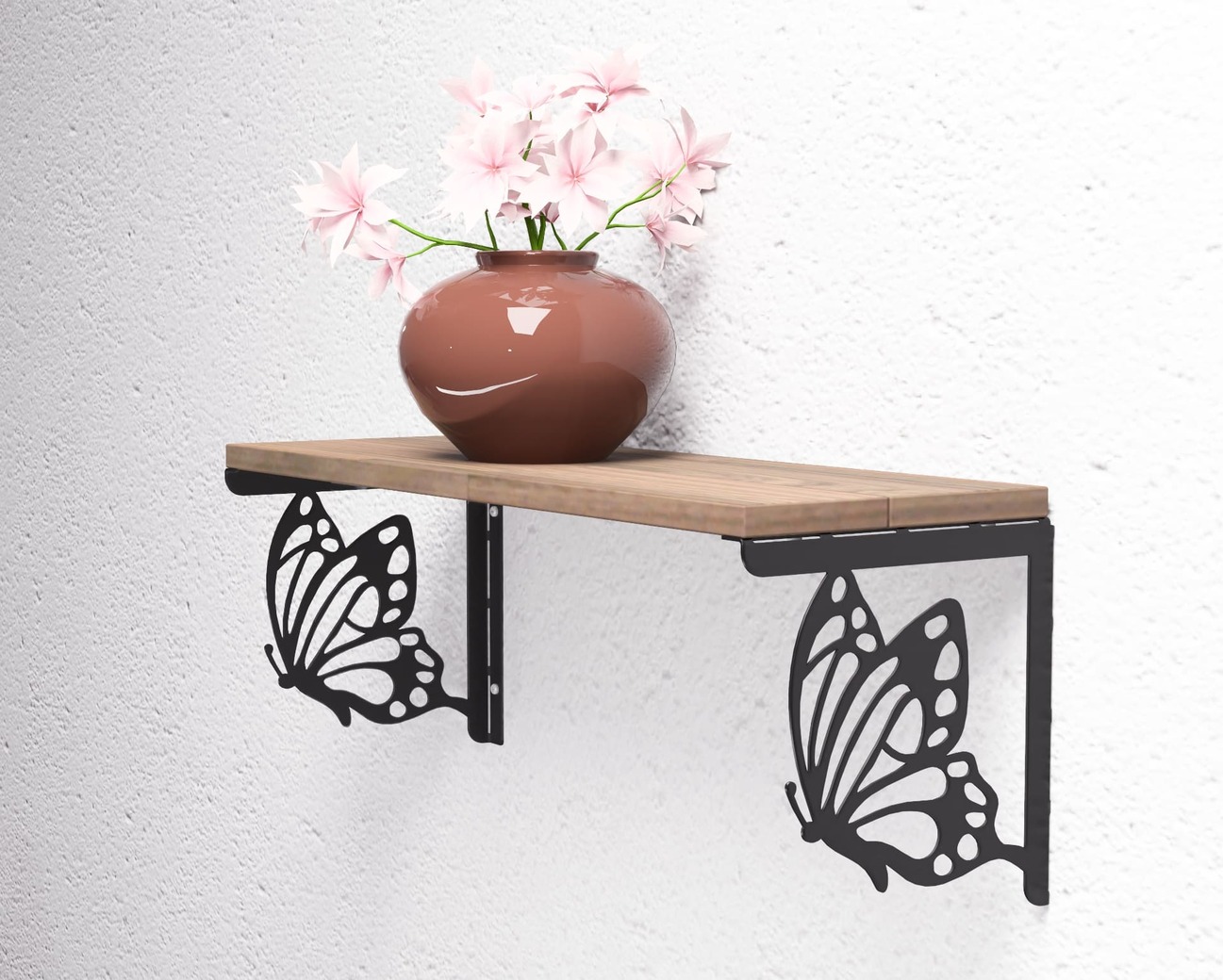 Monarch Butterfly Shelf Bracket. DXF, SVG files for plasma, laser cutting. Shelving Bracket. Фото 4