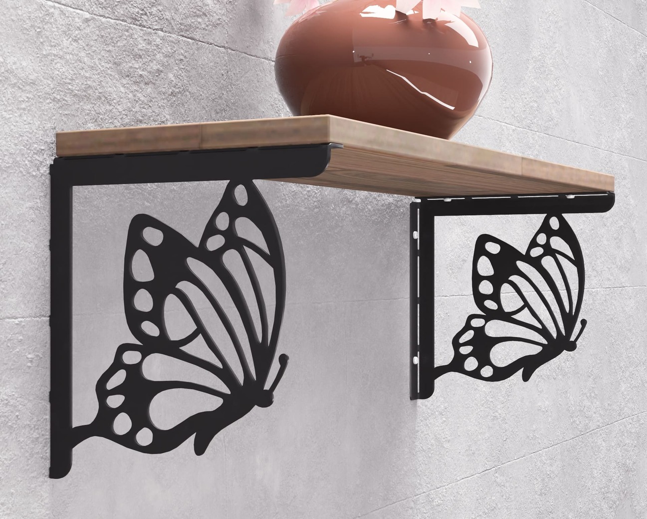 Monarch Butterfly Shelf Bracket. DXF, SVG files for plasma, laser cutting. Shelving Bracket. Фото 7