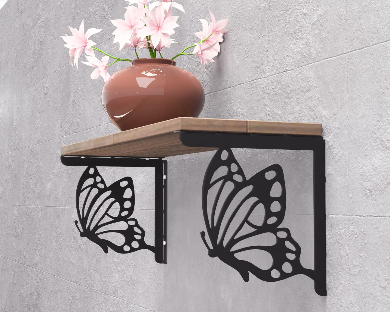 Monarch Butterfly Shelf Bracket. DXF, SVG files for plasma, laser cutting. Shelving Bracket. Фото 10