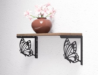 Monarch Butterfly Shelf Bracket. DXF, SVG files for plasma, laser cutting. Shelving Bracket