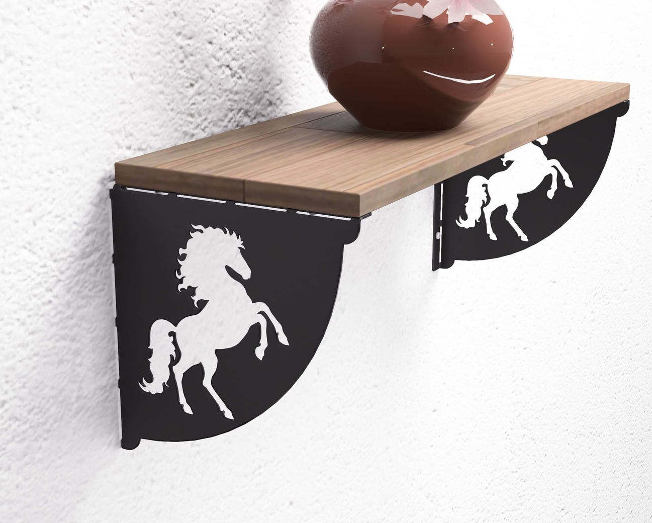 Rearing Horse Shelf Bracket. DXF, SVG files for plasma, laser cutting. Shelving Bracket. Фото 7