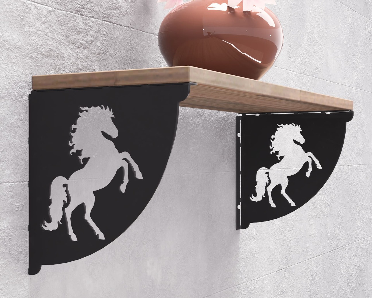 Rearing Horse Shelf Bracket. DXF, SVG files for plasma, laser cutting. Shelving Bracket. Фото 8