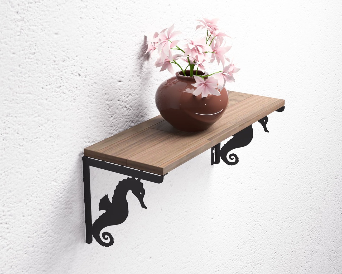 Seahorse Shelf Bracket. DXF, SVG files for plasma, laser cutting. Shelving Bracket. Фото 5