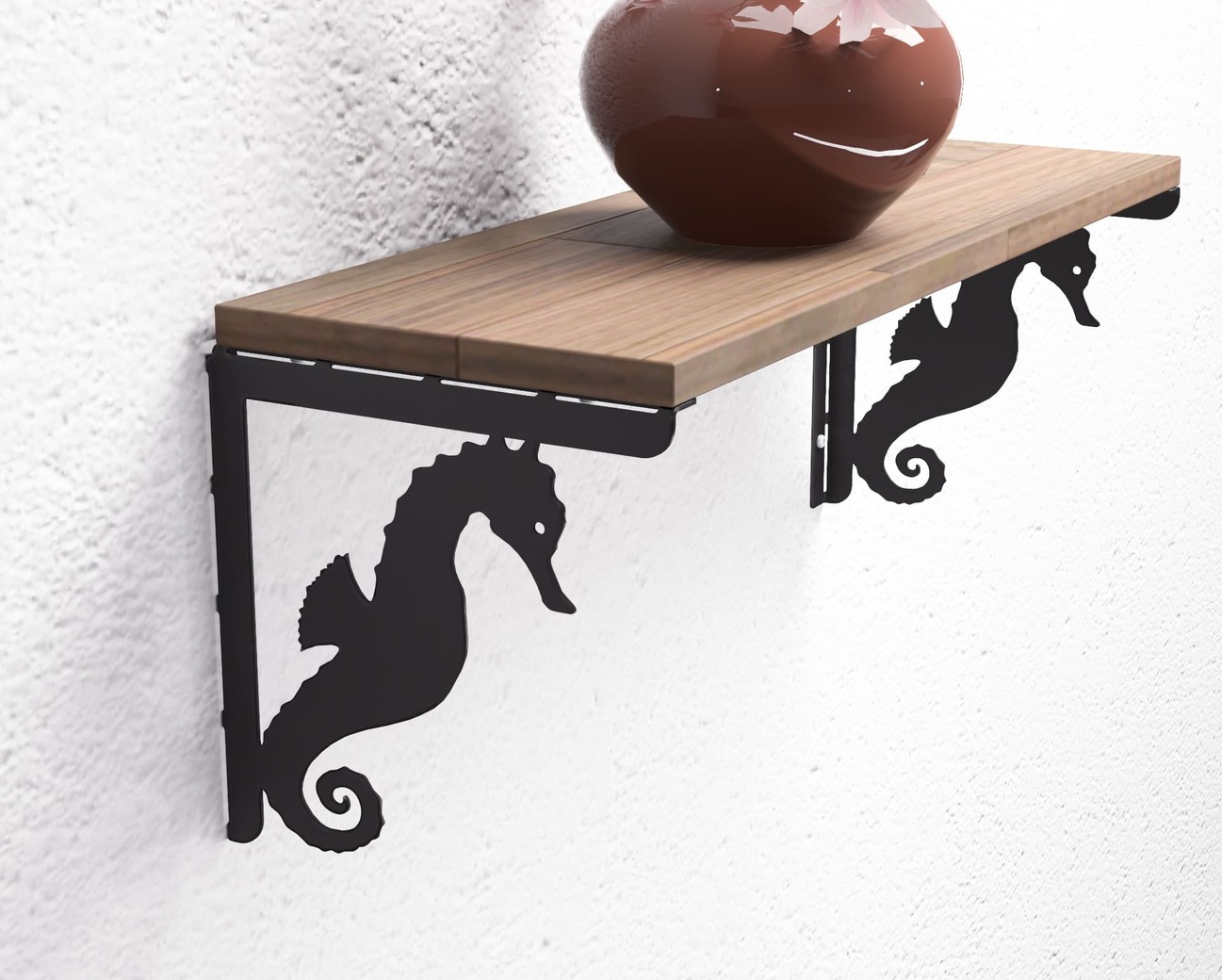 Seahorse Shelf Bracket. DXF, SVG files for plasma, laser cutting. Shelving Bracket. Фото 6