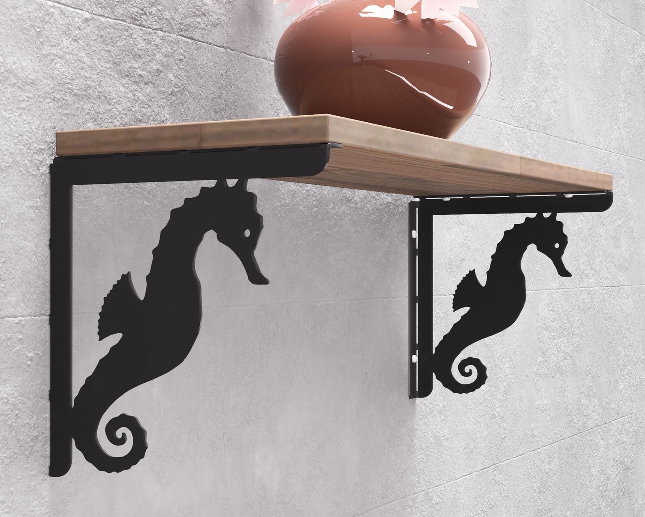 Seahorse Shelf Bracket. DXF, SVG files for plasma, laser cutting. Shelving Bracket. Фото 8