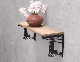 Lighthouse Shelf Bracket. DXF, SVG files for plasma, laser cutting. Shelving Bracket