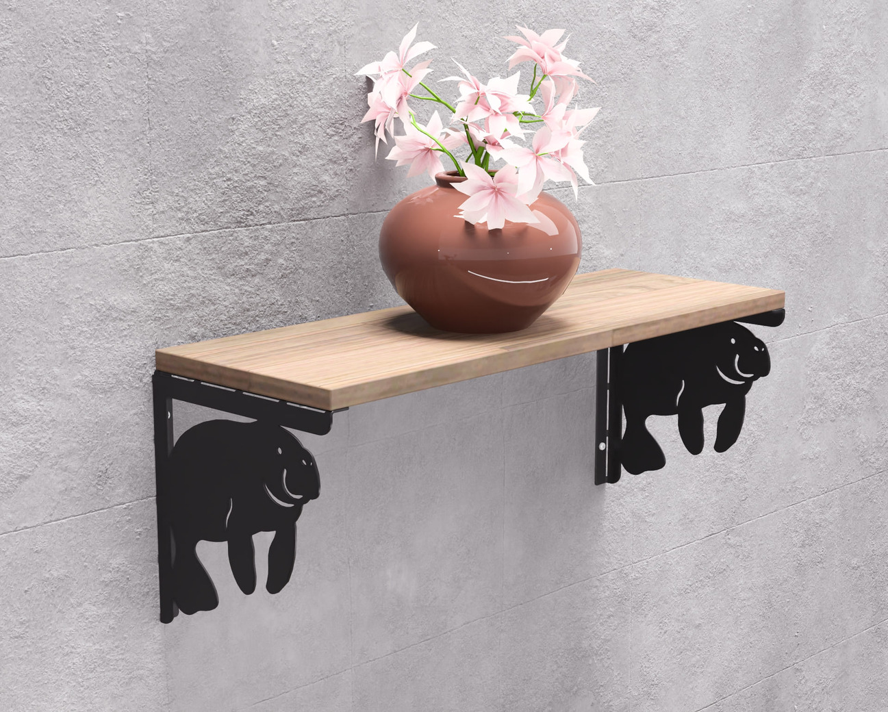Manatee Shelf Bracket. DXF, SVG files for plasma, laser cutting. Shelving Bracket. Фото 6