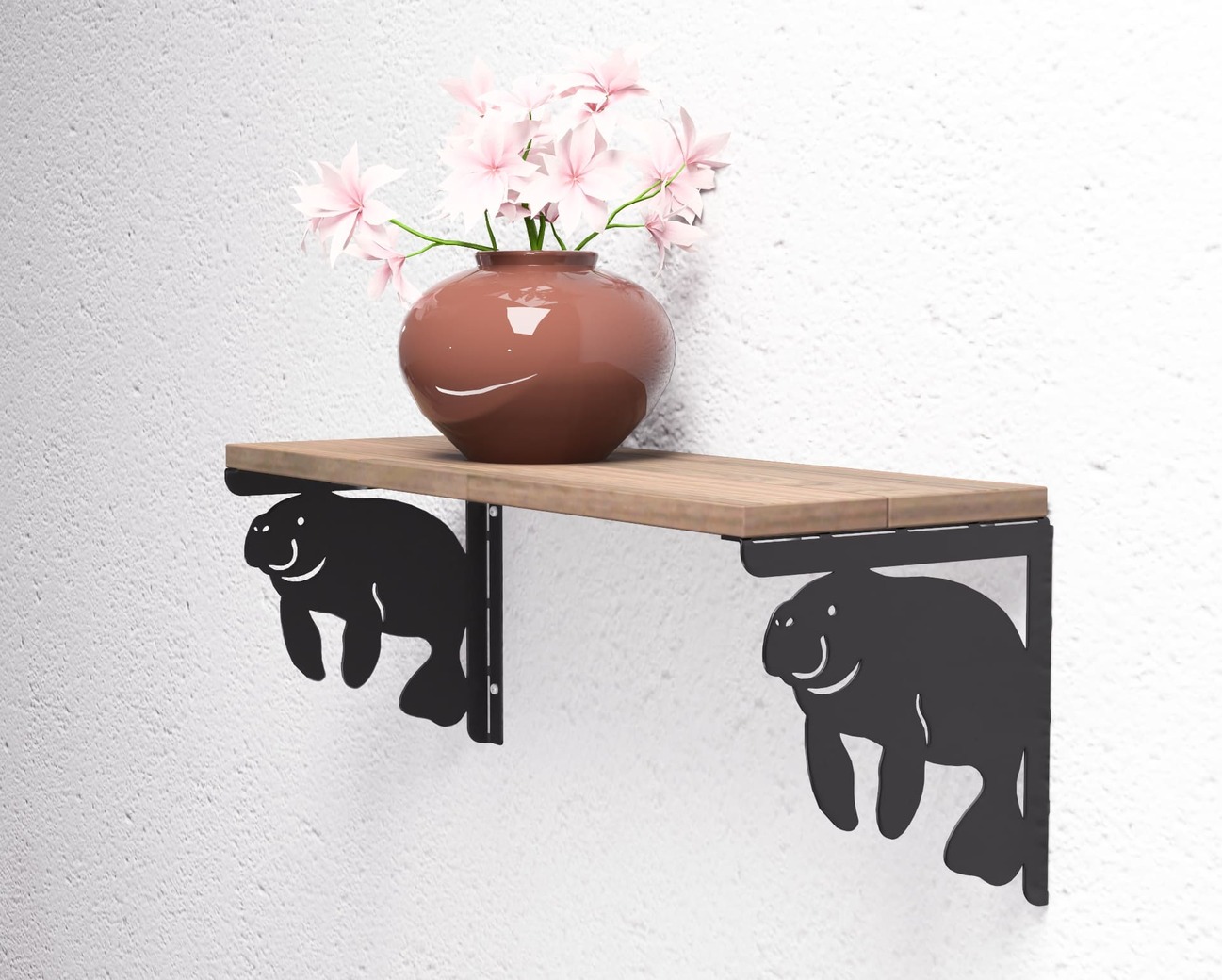 Manatee Shelf Bracket. DXF, SVG files for plasma, laser cutting. Shelving Bracket. Фото 4