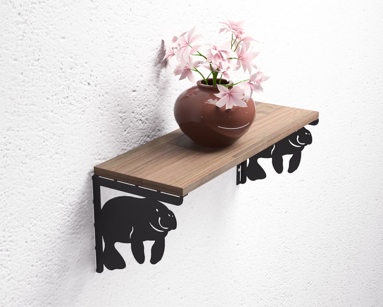 Manatee Shelf Bracket. DXF, SVG files for plasma, laser cutting. Shelving Bracket. Фото 5