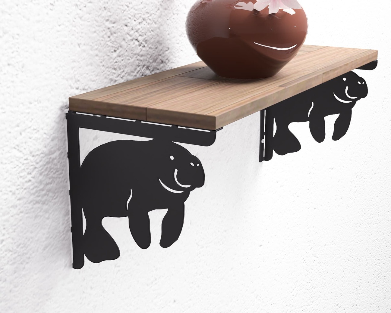 Manatee Shelf Bracket. DXF, SVG files for plasma, laser cutting. Shelving Bracket. Фото 9