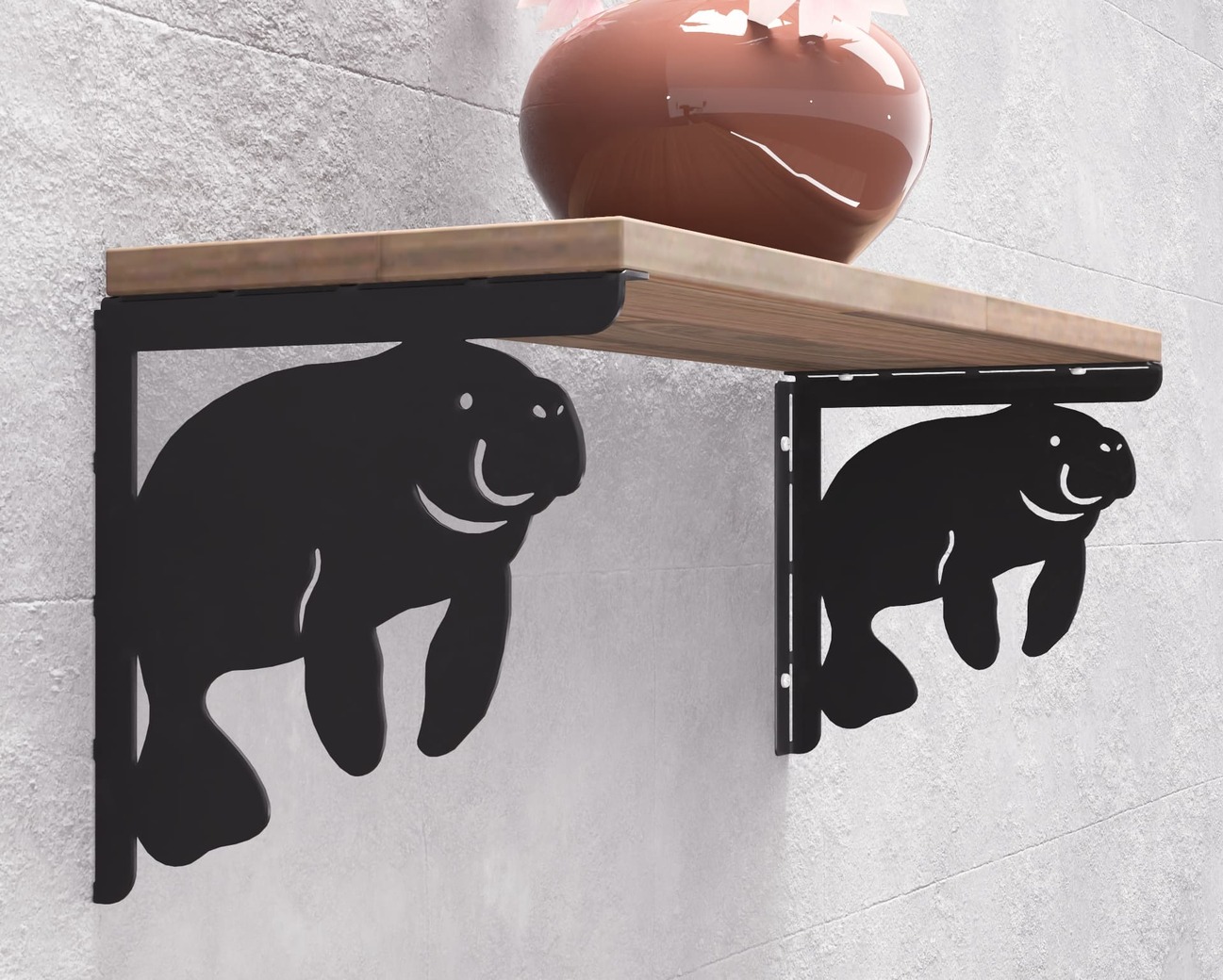 Manatee Shelf Bracket. DXF, SVG files for plasma, laser cutting. Shelving Bracket. Фото 7