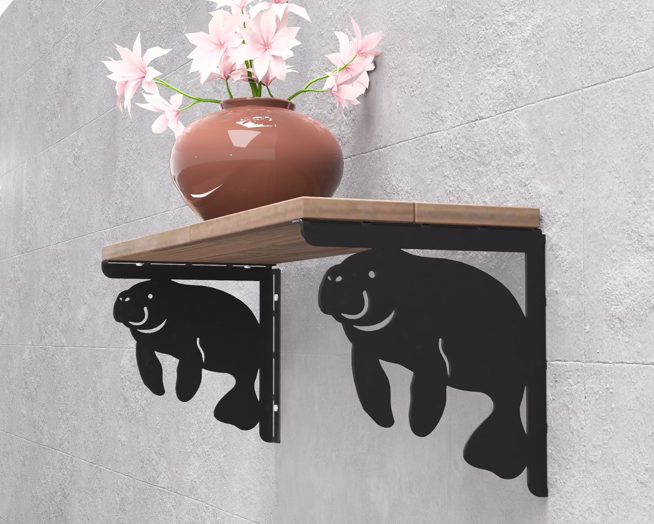 Manatee Shelf Bracket. DXF, SVG files for plasma, laser cutting. Shelving Bracket. Фото 10