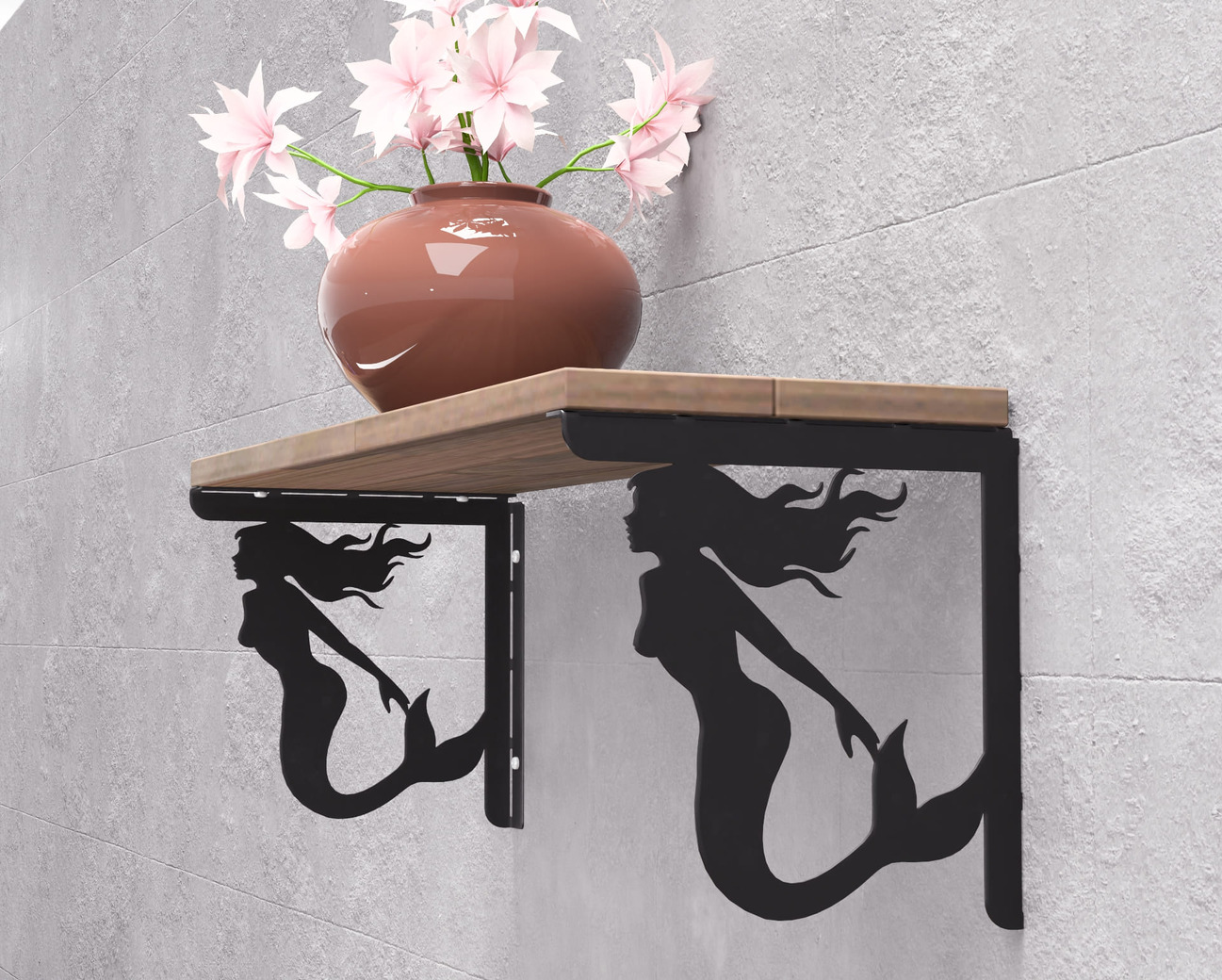 Équerre pour étagère Sirène. Fichiers DXF, SVG pour découpe plasma et laser. Support d'étagère. Фото 10