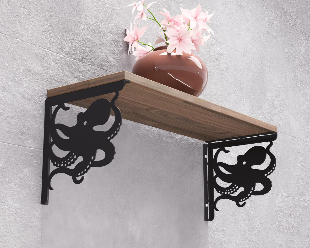 Octopus Shelf Bracket. DXF, SVG files for plasma, laser cutting. Shelving Bracket. Фото 2