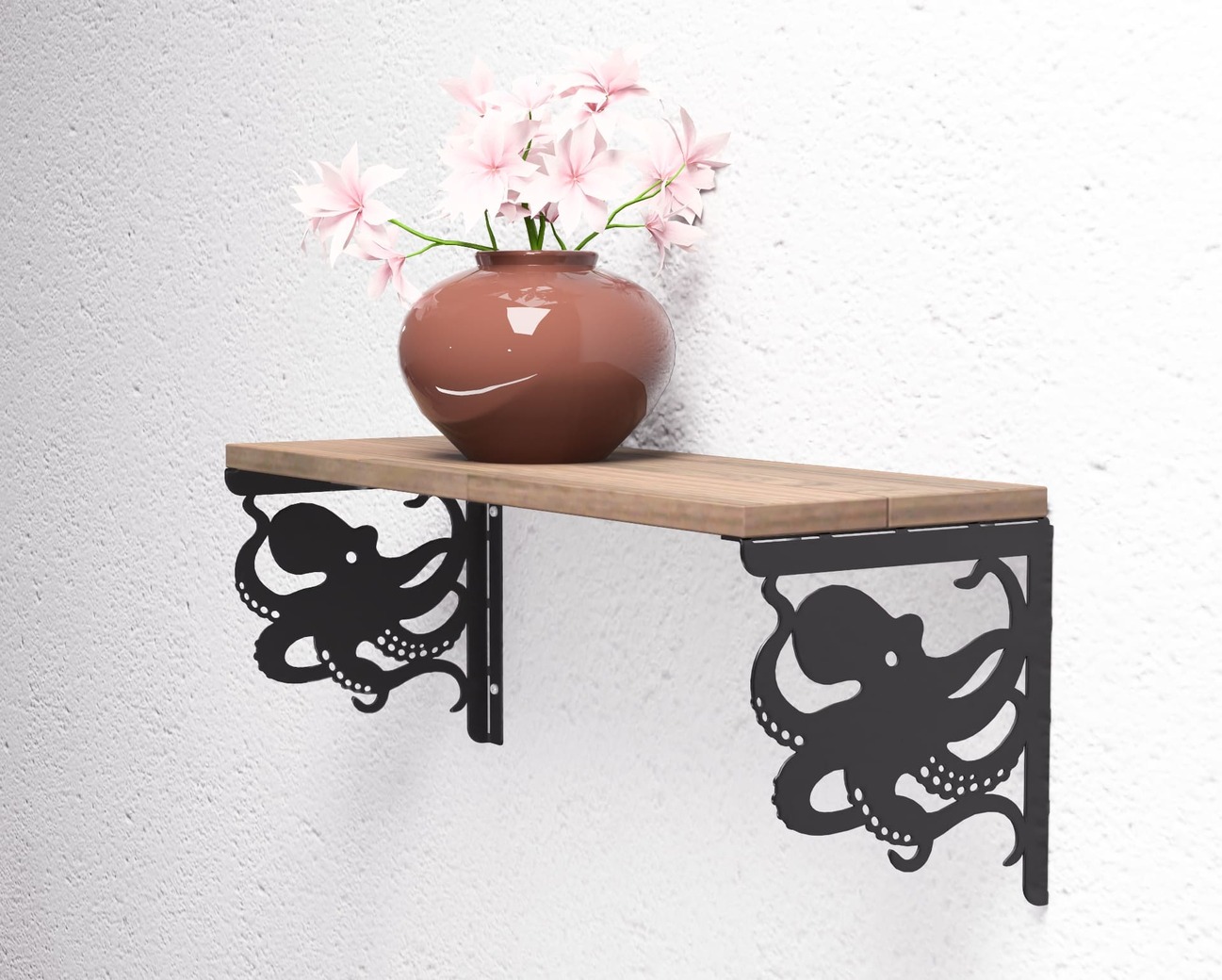 Octopus Shelf Bracket. DXF, SVG files for plasma, laser cutting. Shelving Bracket. Фото 5