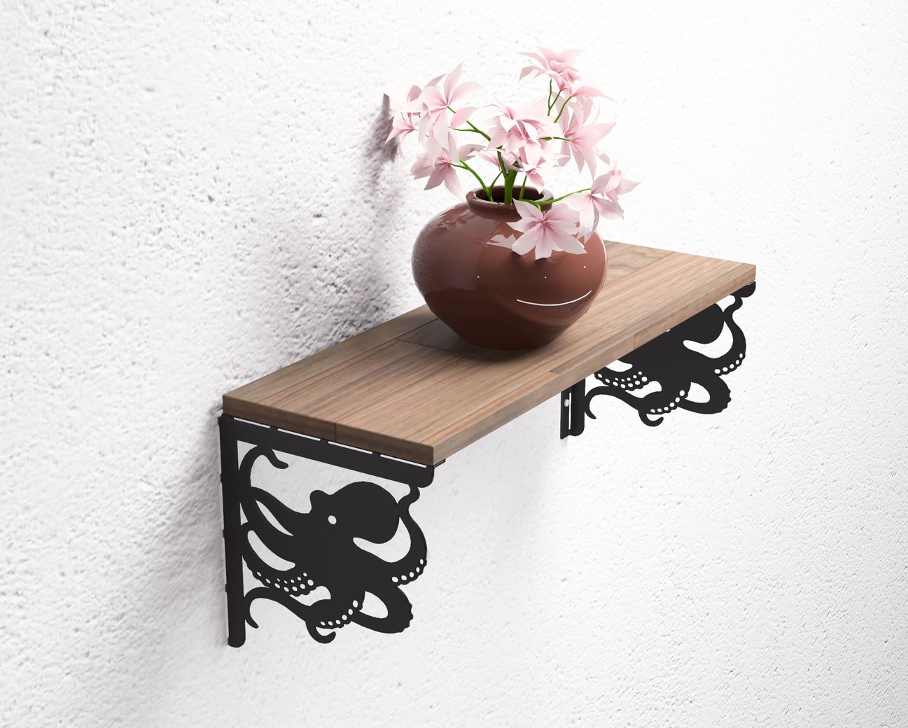 Octopus Shelf Bracket. DXF, SVG files for plasma, laser cutting. Shelving Bracket. Фото 7