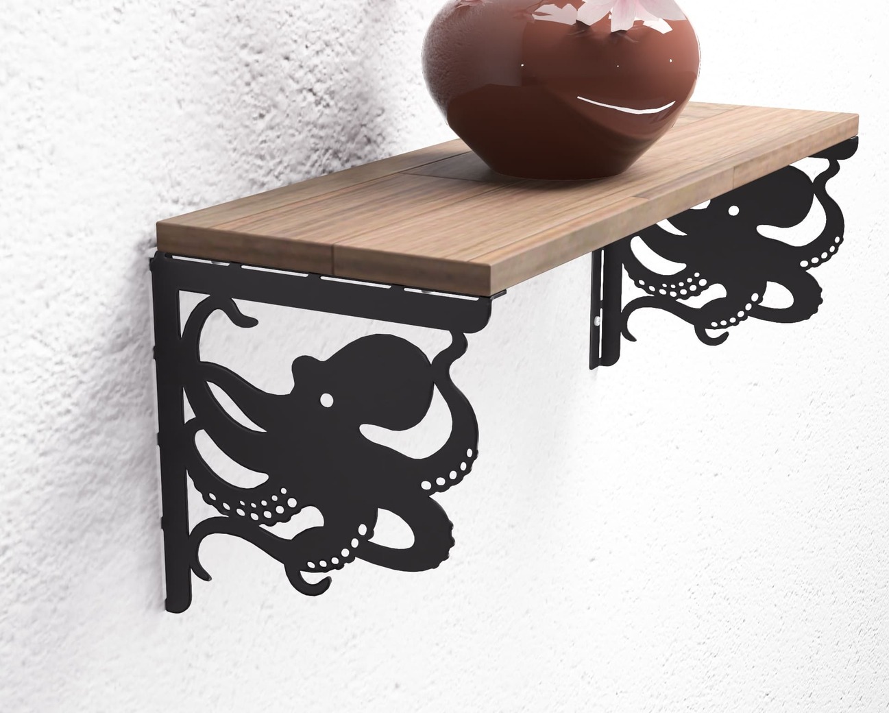 Octopus Shelf Bracket. DXF, SVG files for plasma, laser cutting. Shelving Bracket. Фото 6