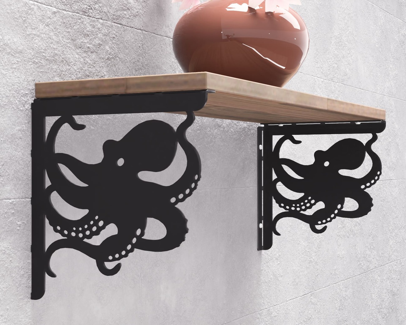 Octopus Shelf Bracket. DXF, SVG files for plasma, laser cutting. Shelving Bracket. Фото 10
