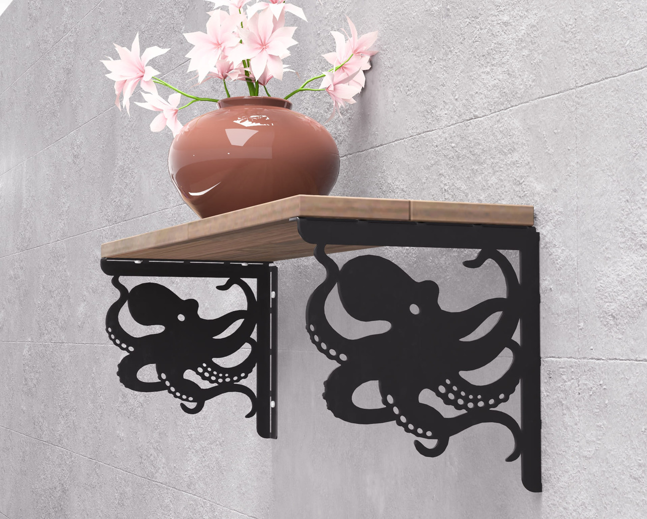 Octopus Shelf Bracket. DXF, SVG files for plasma, laser cutting. Shelving Bracket. Фото 9