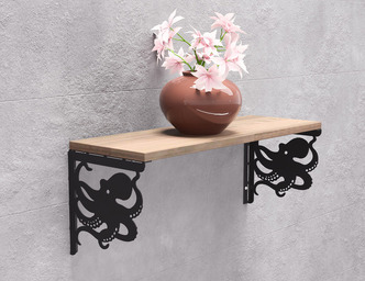 Octopus Shelf Bracket. DXF, SVG files for plasma, laser cutting. Shelving Bracket