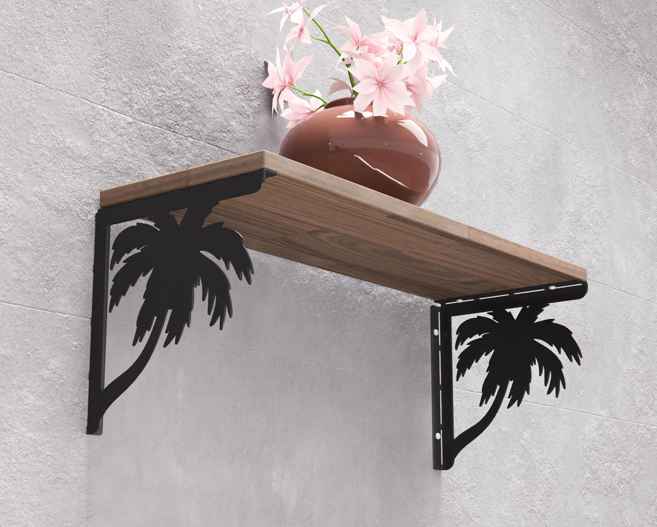 Palm Tree Shelf Bracket. DXF, SVG files for plasma, laser cutting. Shelving Bracket. Фото 2