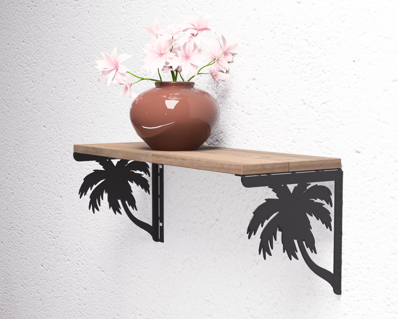 Palm Tree Shelf Bracket. DXF, SVG files for plasma, laser cutting. Shelving Bracket. Фото 8