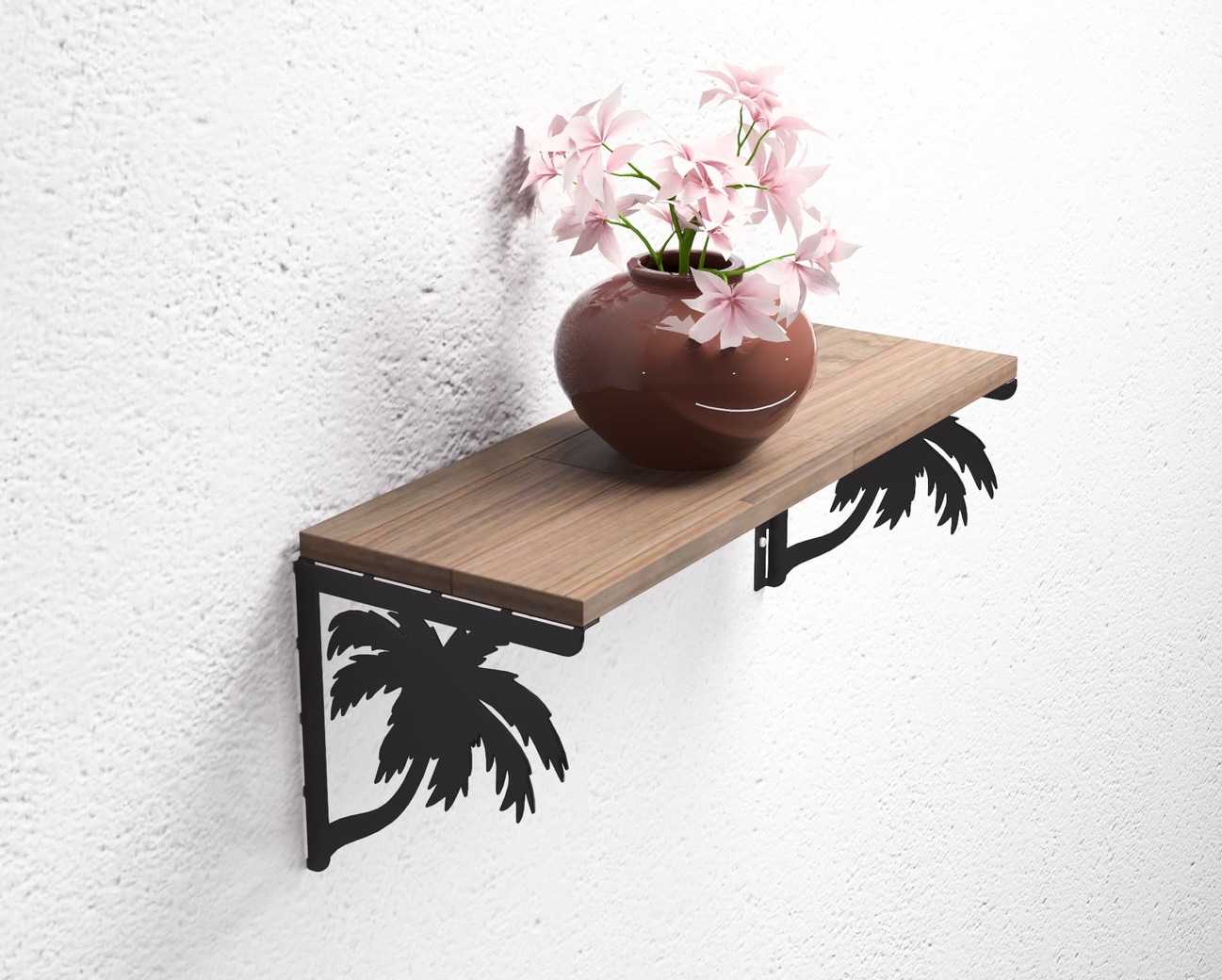 Palm Tree Shelf Bracket. DXF, SVG files for plasma, laser cutting. Shelving Bracket. Фото 5
