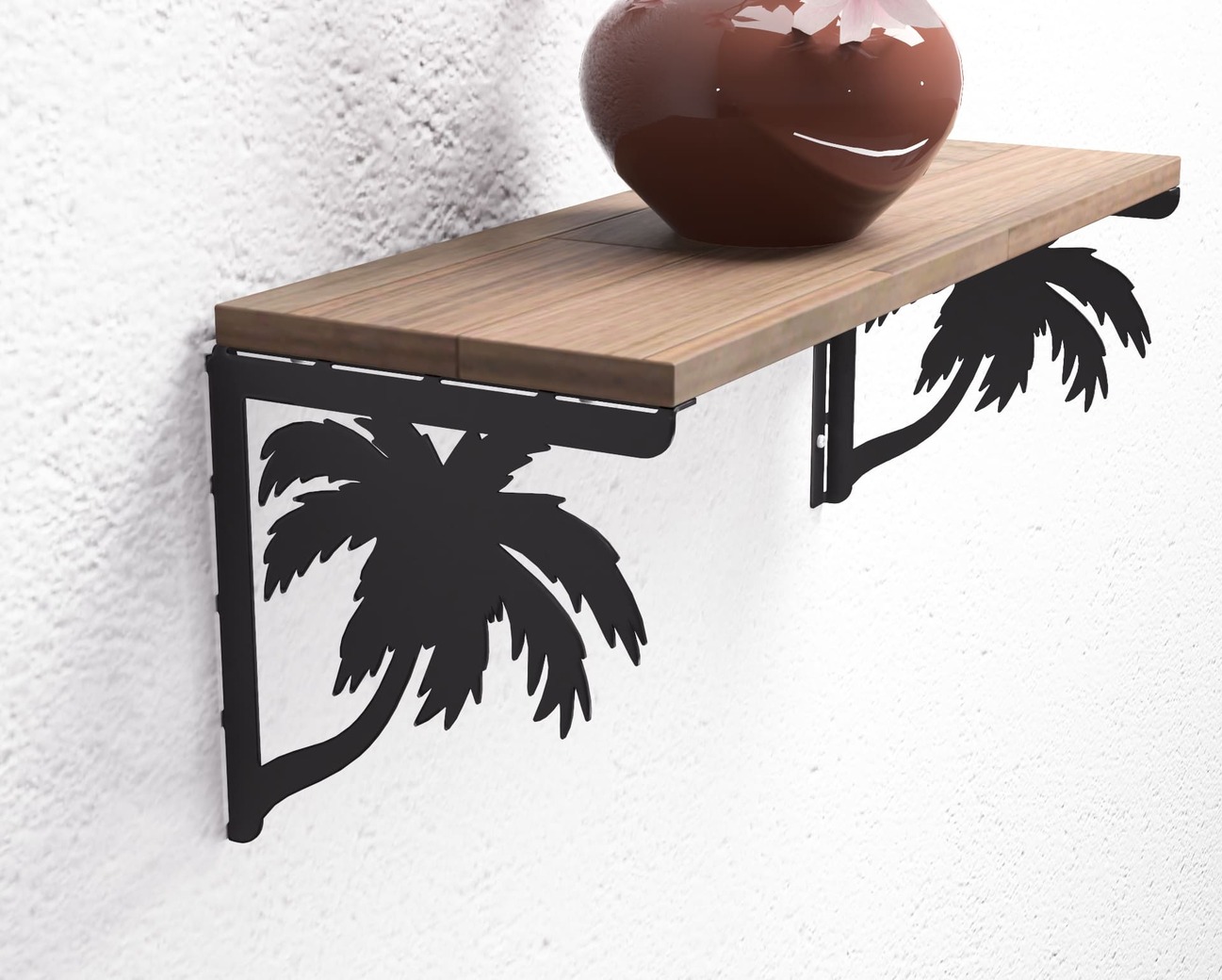 Palm Tree Shelf Bracket. DXF, SVG files for plasma, laser cutting. Shelving Bracket. Фото 6