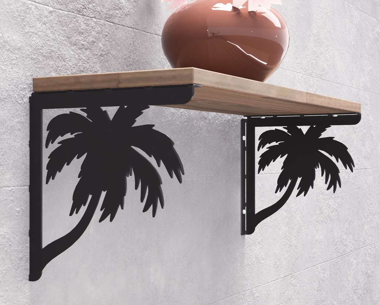 Palm Tree Shelf Bracket. DXF, SVG files for plasma, laser cutting. Shelving Bracket. Фото 7