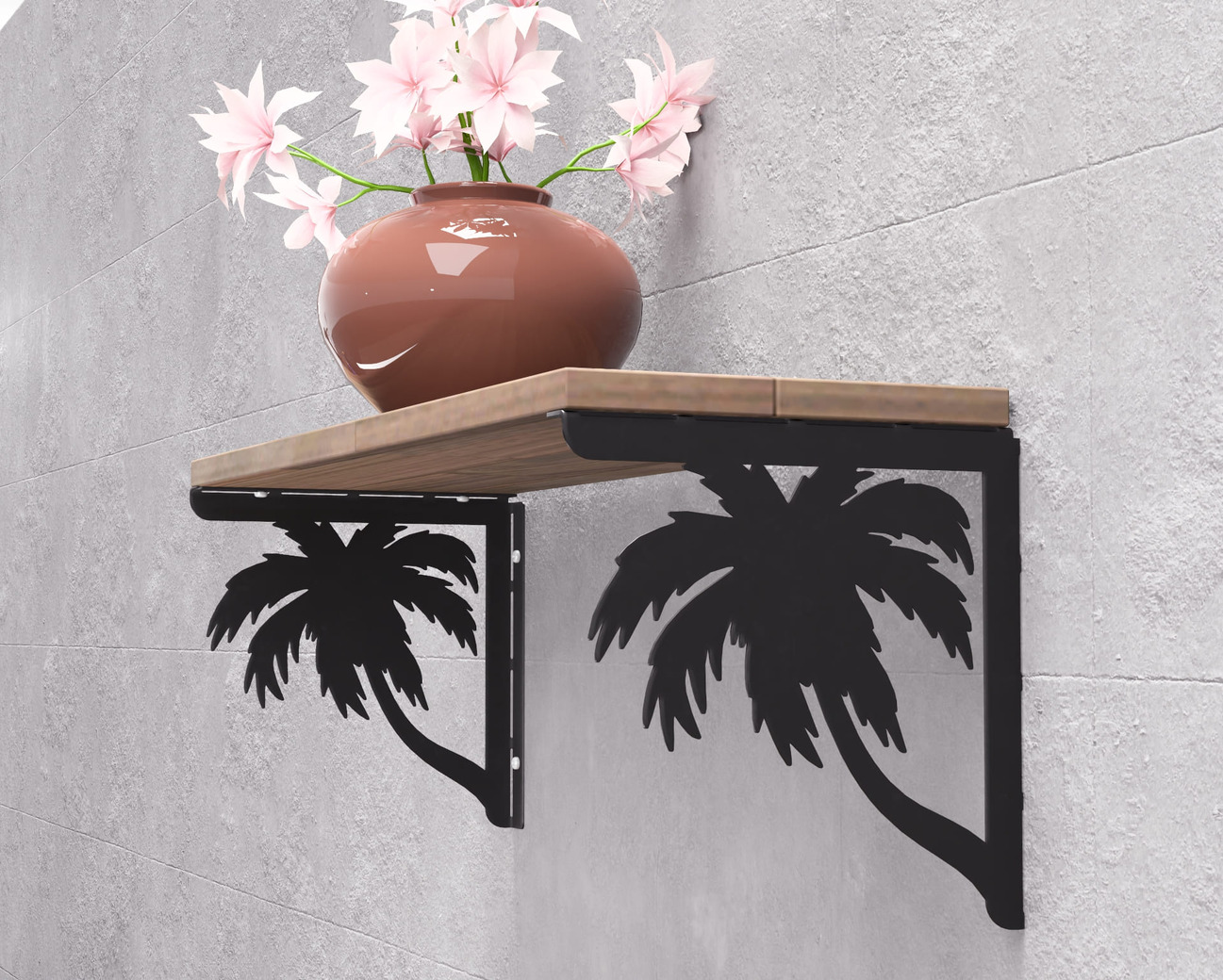Palm Tree Shelf Bracket. DXF, SVG files for plasma, laser cutting. Shelving Bracket. Фото 10