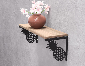 Pineapple Shelf Bracket. DXF, SVG files for plasma, laser cutting. Shelving Bracket