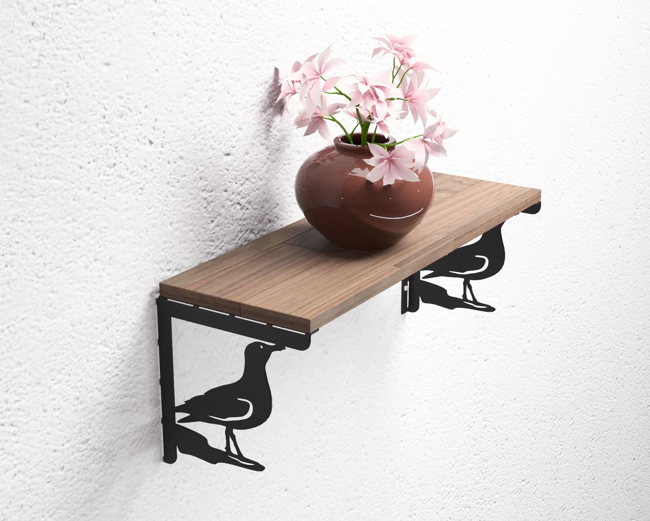 Équerre pour étagère Mouette. Fichiers DXF, SVG pour découpe plasma et laser. Support d'étagère. Фото 6
