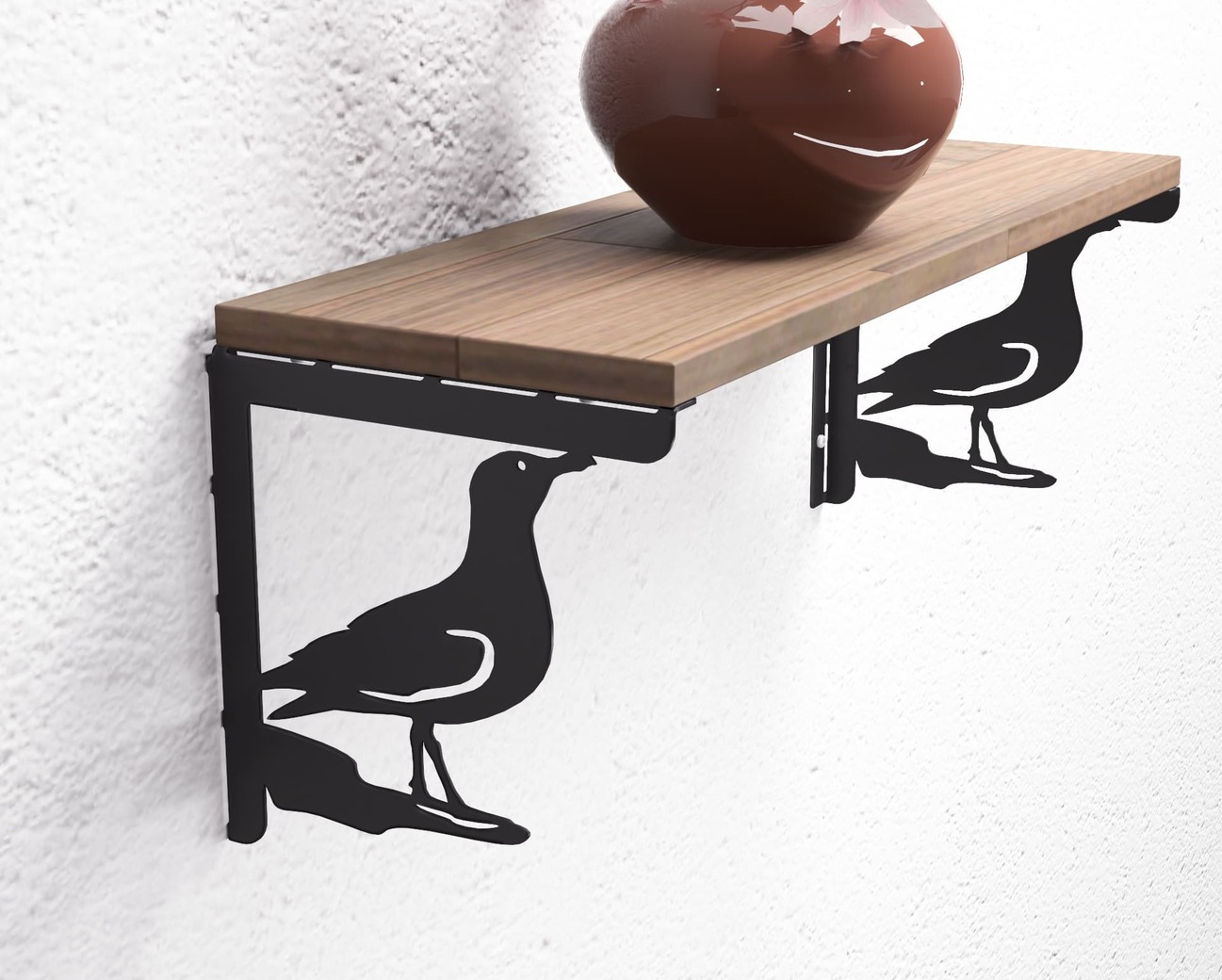 Équerre pour étagère Mouette. Fichiers DXF, SVG pour découpe plasma et laser. Support d'étagère. Фото 9