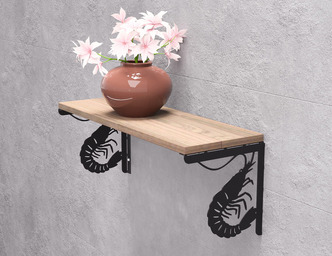 Shrimp Shelf Bracket. DXF, SVG files for plasma, laser cutting. Shelving Bracket