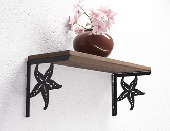 Starfish Shelf Bracket. DXF, SVG files for plasma, laser cutting. Shelving Bracket