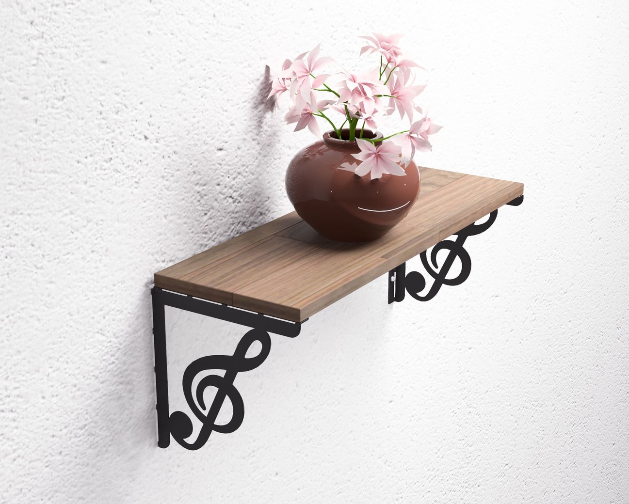 Treble Clef Shelf Bracket. DXF, SVG files for plasma, laser cutting. Shelving Bracket. Фото 9