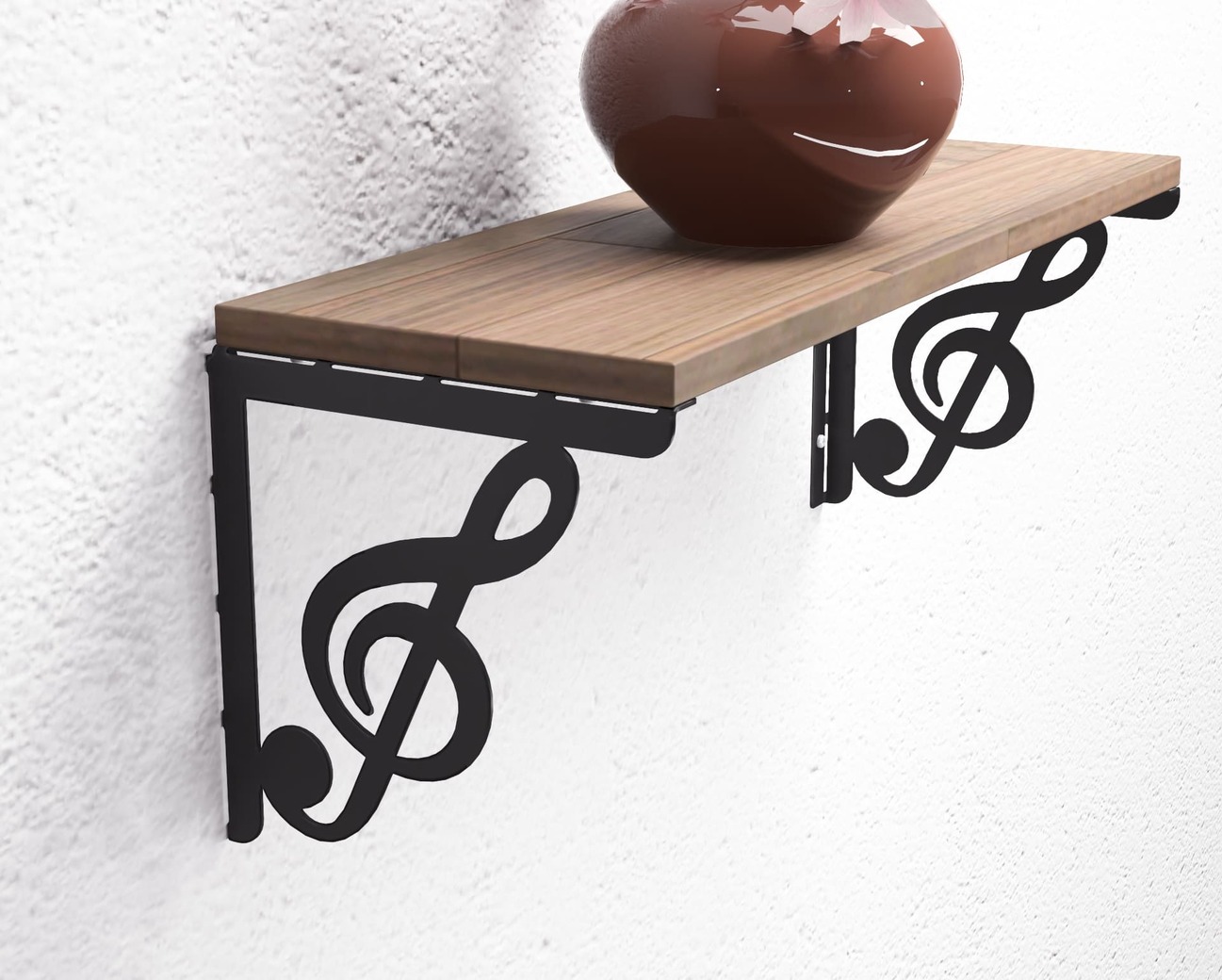 Treble Clef Shelf Bracket. DXF, SVG files for plasma, laser cutting. Shelving Bracket. Фото 6