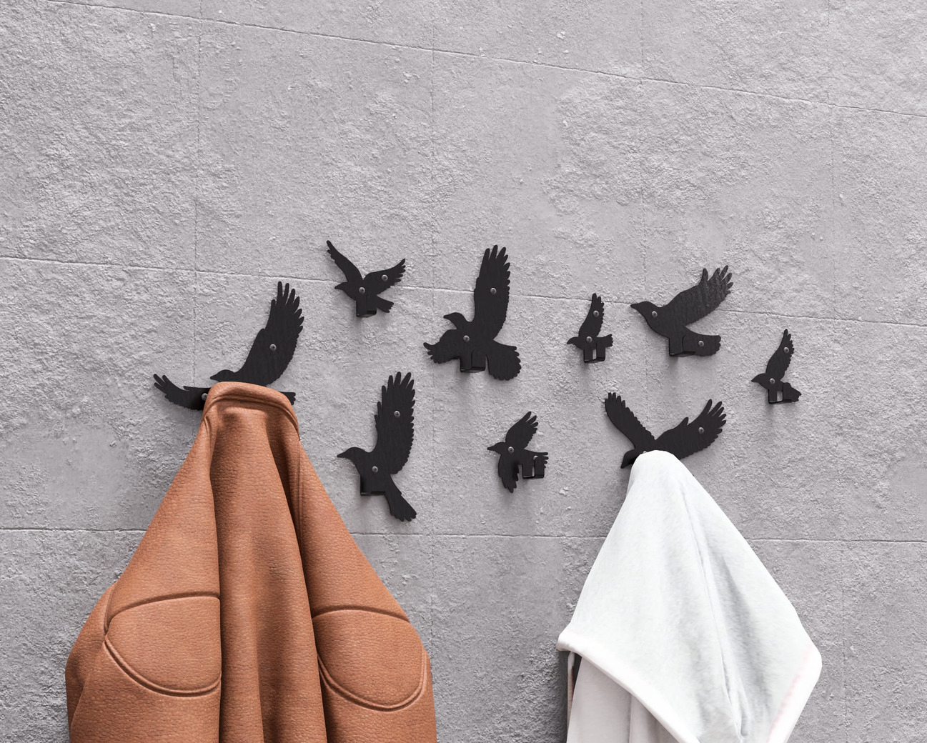 Birds Coat Hooks. DXF, SVG files for plasma, laser cutting. Wall hooks for coats. Фото 2