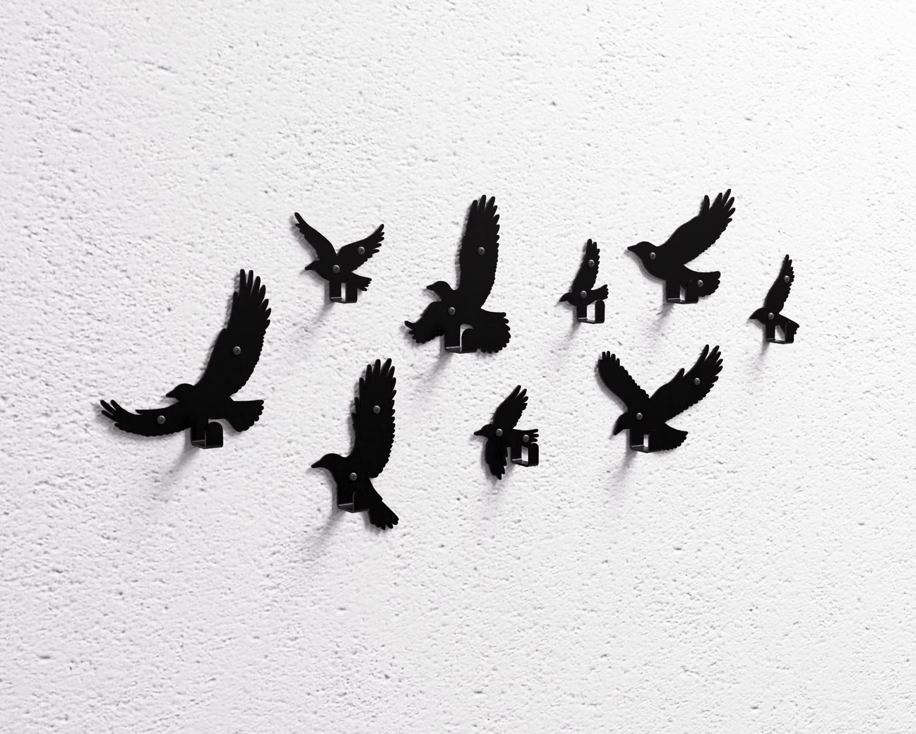 Birds Coat Hooks. DXF, SVG files for plasma, laser cutting. Wall hooks for coats. Фото 11