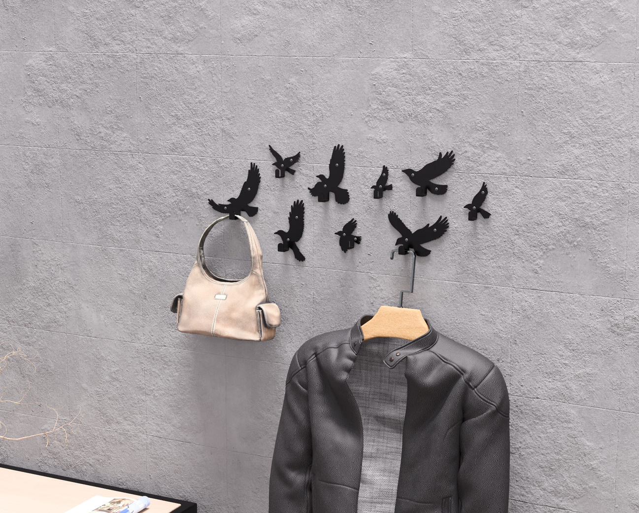 Birds Coat Hooks. DXF, SVG files for plasma, laser cutting. Wall hooks for coats. Фото 3
