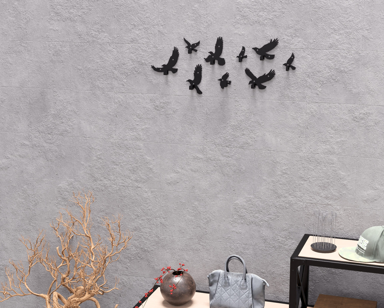Birds Coat Hooks. DXF, SVG files for plasma, laser cutting. Wall hooks for coats. Фото 10