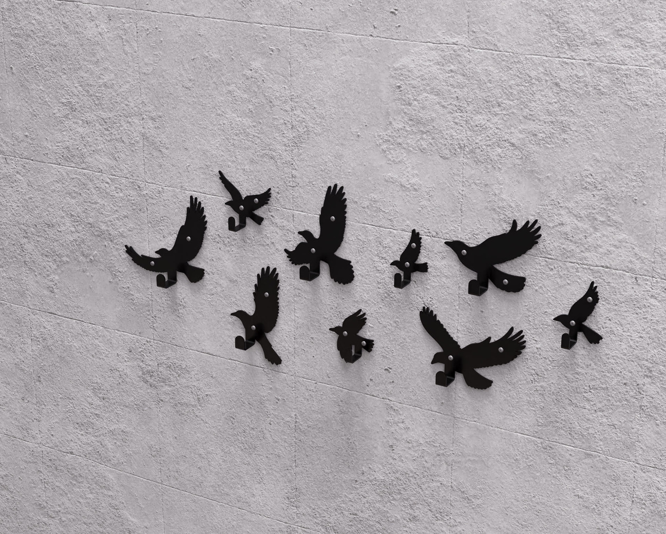 Birds Coat Hooks. DXF, SVG files for plasma, laser cutting. Wall hooks for coats. Фото 8