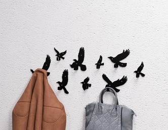 Birds Coat Hooks. DXF, SVG files for plasma, laser cutting. Wall hooks for coats
