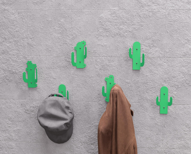 Cactus Coat Hooks. DXF, SVG files for plasma, laser cutting. Wall hooks for coats