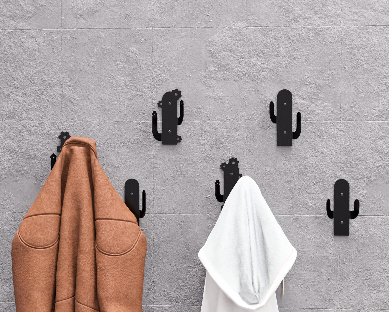 Cactus Coat Hooks. DXF, SVG files for plasma, laser cutting. Wall hooks for coats. Фото 3